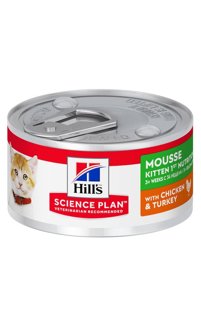 Hills SP Kitten Mousse нежный мусс для котят первый прикорм  (КУРИЦА+ИНДЕЙКА) | ЗООМАГ