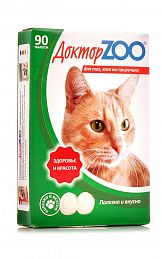 Доктор Zoo Лакомство мультивитаминное для кошек ЗДОРОВЬЕ И КРАСОТА (ПРОТЕИН) 