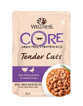 Wellness CORE Tender Cuts пауч для кошек (КУСОЧКИ ИНДЕЙКИ С УТКОЙ В СОУСЕ)