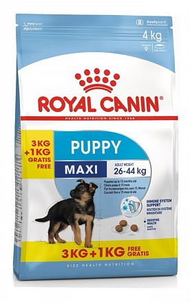Royal Canin Maxi Pappy 3+1кг с/к для щенков крупных пород от 2 до 15 месяцев