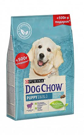 "Dog Chow Puppy" 0,6+0,2кг с/к для щенков всех пород (ЯГНЕНОК) АКЦИЯ