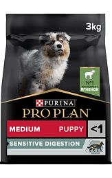 ProPlan Medium Puppy Digestion сухой корм для щенков с чувствительным пищеварением (ЯГНЕНОК)