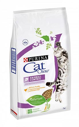 Cat Chow Hairball Control сухой корм для кошек профилактика волосяных комочков (ДОМАШНЯЯ ПТИЦА)