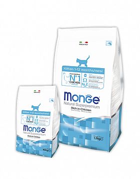 Monge Kitten сухой корм для котят от 1 до 12 месяцев (Италия)