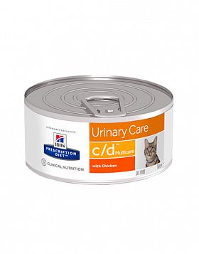 Hill's PD c/d Urinary Multicare консервы для кошек профилактика МКБ (КУРИЦА) 