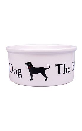 Миска для собак КерамикАрт BLACK DOG белая