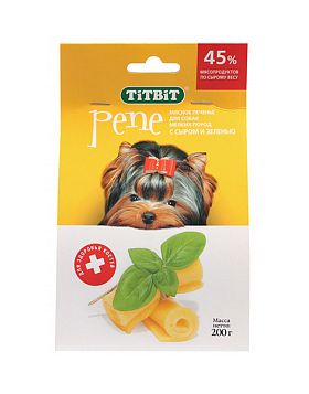 Лакомство для собак Titbit Печенье PENE  с сыром и зеленью 