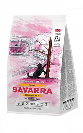 Savarra Adult Cat Lamb сухой корм для взрослых кошек (ЯГНЕНОК-РИС)