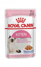 Royal Canin Kitten Instinctive Gelee мелкие кусочки в желе для котят от 4 до 12 месяцев