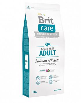 Brit Care Grain-free Adult Salmon & Potato сухой корм для собак всех пород гипоаллергенный (ЛОСОСЬ И КАРТОФЕЛЬ) 