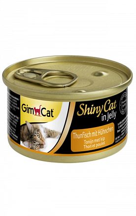 GimCat ShinyCat консервы для кошек (ТУНЕЦ-ЦЫПЛЕНОК)