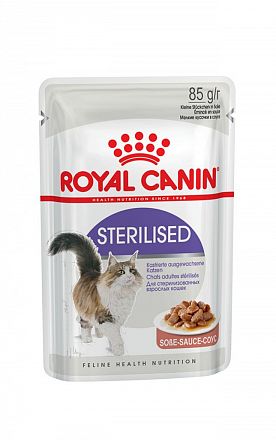 Royal Canin Sterilised Gravy мелкие кусочки в соусе для стерилизованных кошек старше 1 года