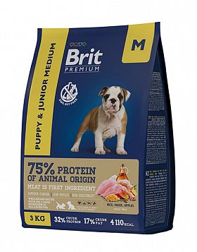 Brit Premium Dog Junior M сухой корм для молодых собак средних пород 