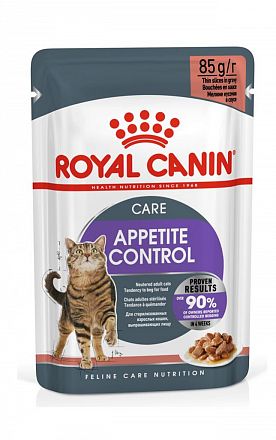 Royal Canin Appetite Control Care мелкие кусочки в соусе для взрослых кошек контроль аппетита