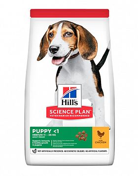 Hill's SP Medium Puppy сухой корм для щенков средних пород (КУРИЦА) 