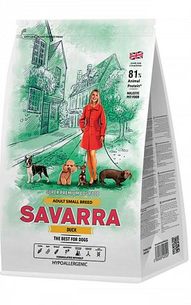 Savarra Adult Dog Small Breed сухой корм для собак мелких пород (УТКА-РИС)