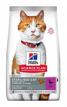 Hill's SP Sterilised Cat сухой корм для стерилизованных кошек до 6 лет (УТКА)) 