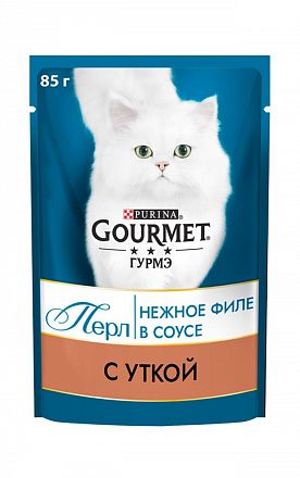 Gourmet Perle пауч для кошек (ФИЛЕ УТКИ В ПОДЛИВЕ)