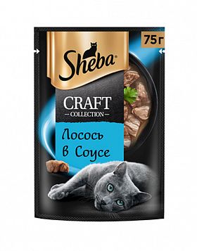 Sheba  пауч для взрослых кошек (ЛОСОСЬ В СОУСЕ)