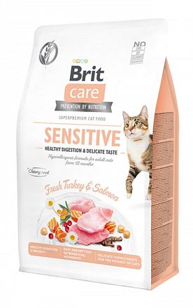 Brit Care Cat GF Sensitive Healthy Digestion&Delicate Taste сухой корм  для кошек c чувствительным пищеварением