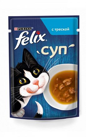 Felix  пауч для кошек СУП С ТРЕСКОЙ