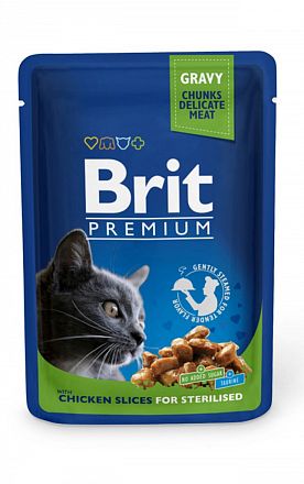 Brit Premium  пауч для кошек стерилизованных (КУРИЦА)