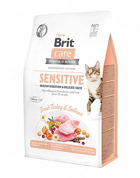 Brit Care Cat GF Sensitive Healthy Digestion&Delicate Taste сухой корм  для кошек c чувствительным пищеварением