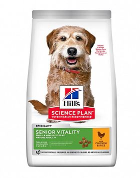 Hill's SP Youthful Vitality сухой корм для борьбы с возрастными изменениями у собак 7+ мелких пород(КУРИЦА) 