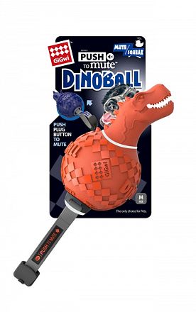 Игрушка для собак GiGwi Динобол Т-рекс с отключаемой пищалкой 