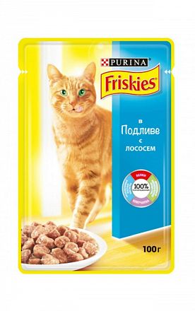 Friskies пауч для кошек (ЛОСОСЬ В ПОДЛИВЕ)