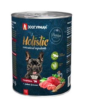 Зоогурман Holistic консервы для собак Телятина с зелёной фасолью ж/б Б