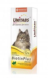Паста Unitabs BiotinPlus витаминная с биотином и таурином для шерсти кошек