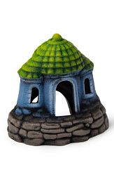 Грот керамический Замок-шатёр синий 