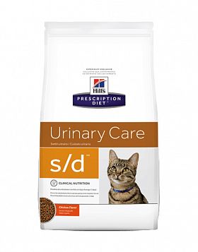 Hill's PD s/d Urinary Dissolution  сухой корм для растворения струвитных уролитов у кошек 