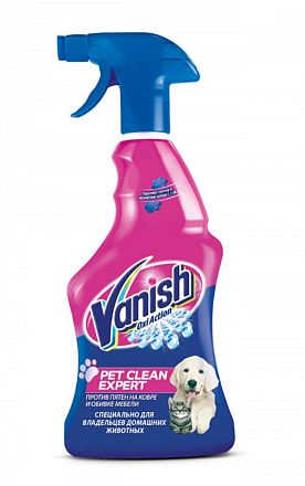 Vanish Oxi Action Pet Clean Expert пятновыводитель для ковров и обивки мебели спрей антисептик1