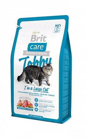 Brit Care Cat Tobby сухой беззерновой корм для кошек крупных пород