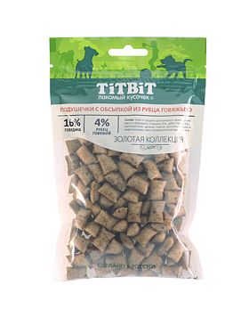 Лакомство для собак Titbit Подушечки с обсыпкой из рубца говяжьего Золотая коллекция 