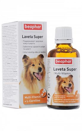 Beaphar Laveta Super мультивитаминный комплекс+туарин для собак  (Голландия)