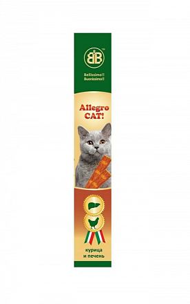 Лакомство для кошек Allegro Cat B&B (КУРИЦА-ПЕЧЕНЬ) 