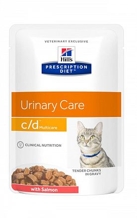 Hill's PD c/d Urinary Multicare пауч для кошек профилактика МКБ (ЛОСОСЬ В СОУСЕ) 