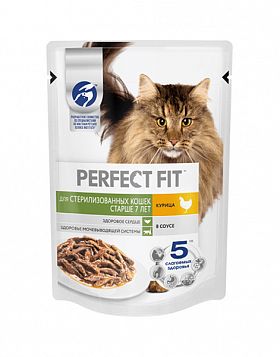 Perfect Fit Senior 7+ пауч для зрелых кошек (КУРИЦА)
