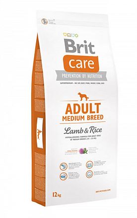 Brit Care Dog Medium Adult Breet  сухой корм для собак средних пород (Ягненок + Рис)