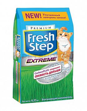 Наполнитель Fresh Step Тройной контроль запахов угольный для кошек 30 л