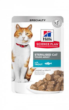 Hill's SP Sterilised Cat  пауч для стерилизованных кошек с 6 мес. до 6 лет (ФОРЕЛЬ) 