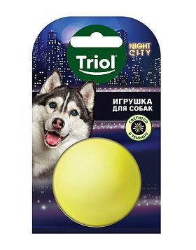 Игрушка для собак Triol Night City Светящийся мяч-неон 