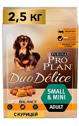 ProPlan Duo Delice Small&Mini Adult сухой корм для взрослых собак мелких пород (КУРИЦА-РИС)