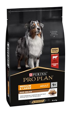 ProPlan Duo Delice Medium&Large Adult сухой корм для собак средних и крупных пород (ГОВЯДИНА-РИС)