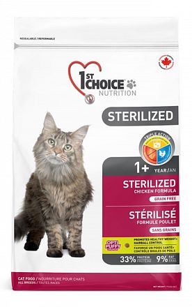 1st Choice  Nutrition сухой корм для стерилизованных кошек  КОНТРОЛЬ ВЕСА (КУРИЦА)