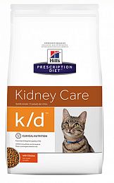 Hill's PD k/d Kidney Care сухой корм для кошек с заболеваниями почек и сердца (КУРИЦА)