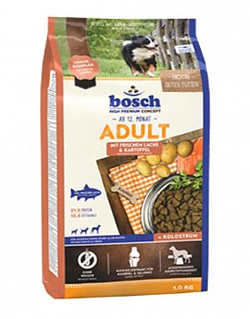 Bosch Adult сухой корм для взрослых собак всех пород (Лосось + картофель) Германия